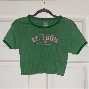 Green Ringer Crop Top